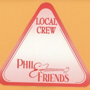 Grateful Dead 2001 Phil Lesh & Friends Concert Tour CREW Backstage Pass