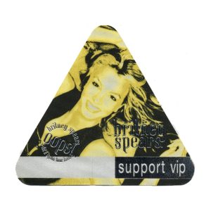 Britney Spears 2000 Oops!... I Did It Again Concert Tour Support Backstage Pass