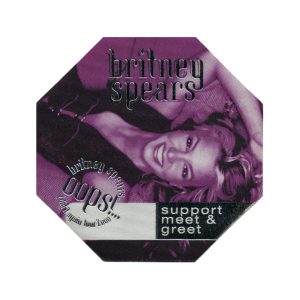 Britney Spears 2000 Oops!... I Did It Again Concert Tour Support Backstage Pass