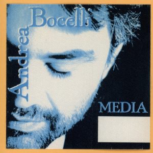 Andrea Bocelli Concert Tour MEDIA Backstage Pass