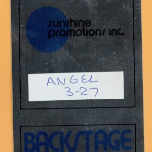 Angel 1978 Punky Meadows Concert Tour Backstage Pass