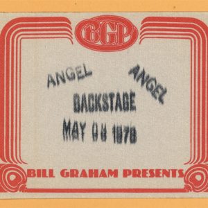 Angel 1978 Punky Meadows Concert Tour Backstage Pass