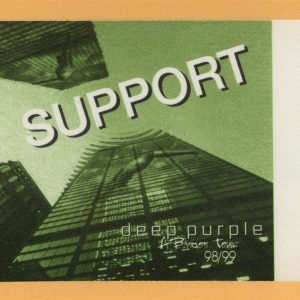 Deep Purple 1998 Abandon Concert Tour SUPPORT Backstage Pass