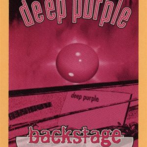 Deep Purple 2000 Abandon Concert Tour Backstage Pass