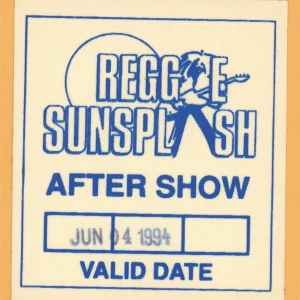 Reggie Sunsplash 1994 Concert Tour Backstage Pass