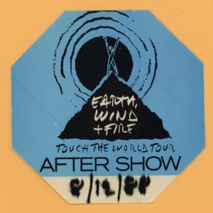 Earth Wind & Fire 1988 Touch The World Concert Tour AFTER SHOW Backstage Pass