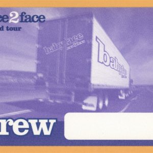Babyface 2001 Face 2 Face Concert Tour CREW Backstage Pass
