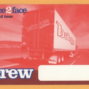 Babyface 2001 Face 2 Face Concert Tour CREW Backstage Pass