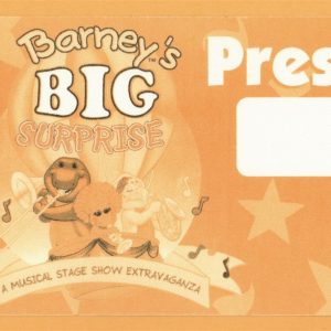 Barney's BIG Surprise 1997 Concert Tour PRESS Backstage Pass
