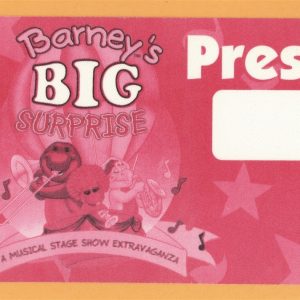 Barney's BIG Surprise 1997 Concert Tour PRESS Backstage Pass