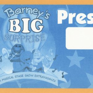 Barney's BIG Surprise 1997 Concert Tour PRESS Backstage Pass
