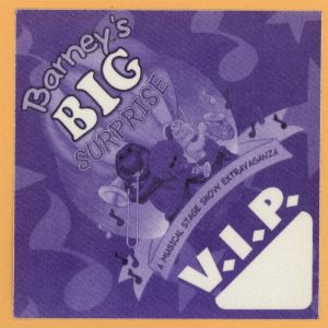 Barney's BIG Surprise 1997 Concert Tour VIP Backstage Pass