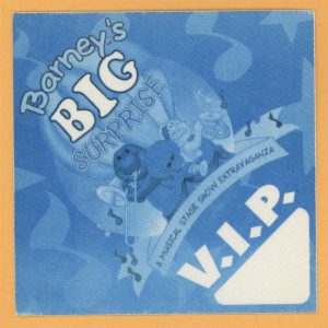 Barney's BIG Surprise 1997 Concert Tour VIP Backstage Pass