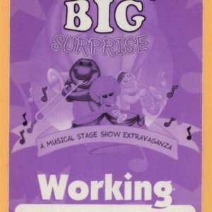 Barney's BIG Surprise 1997 Concert Tour WORKING Backstage Pass