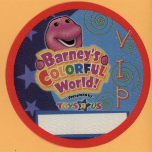Barney's Colorful World 2004 Concert Tour VIP Backstage Pass