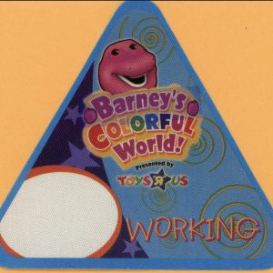 Barney's Colorful World 2004 Concert Tour WORKING Backstage Pass