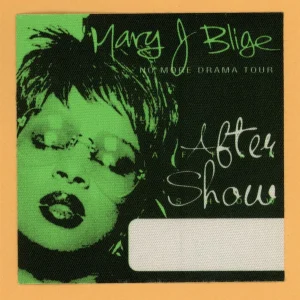 Mary J. Blige 2002 No More Drama Concert Tour AFTER SHOW Backstage Pass