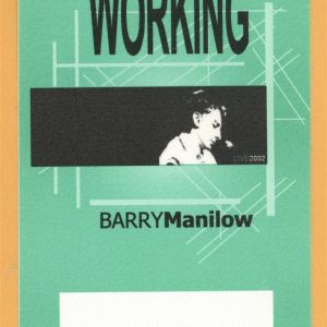 Barry Manilow 2002 LIVE! Concert Tour WORKING Backstage Pass