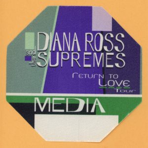 Diana Ross & The Supremes 2000 Return To Love Concert Tour MEDIA Backstage Pass