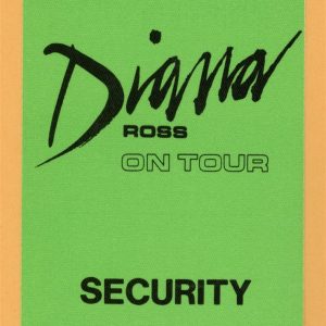 Diana Ross 1987 Red Hot Rhythm & Blues Concert Tour Backstage Pass