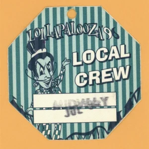 Metallica 1996 w/ Soundgarden Lollapalooza Concert Tour CREW Backstage Pass