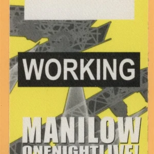 Barry Manilow 2004 One Night LIVE! Concert Tour WORKING Backstage Pass