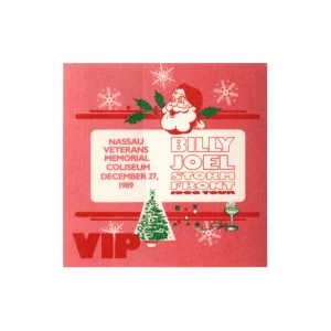 Billy Joel 1989 Storm Front Concert Tour VIP Backstage Pass