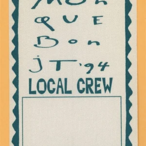 James Taylor 1994 Monque Bon Concert Tour CREW Backstage Pass