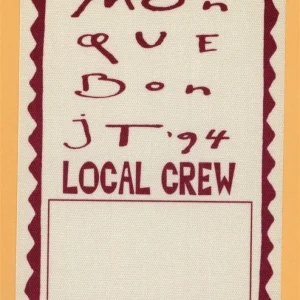 James Taylor 1994 Monque Bon Concert Tour CREW Backstage Pass