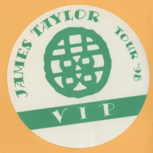 James Taylor 1998 Hourglass Concert Tour VIP Backstage Pass