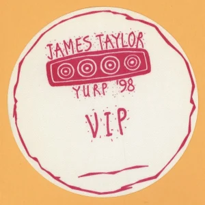 James Taylor 1998 Yurp Concert Tour VIP Backstage Pass