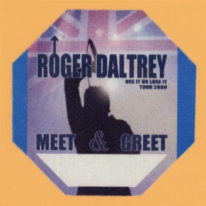 Roger Daltrey 2009 The Who Concert Tour Meet & Greet Backstage Pass