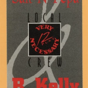 Salt N Pepa 1993 R. Kelly Very Necessary Concert Tour Crew Backstage Pass