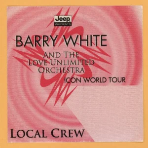 Barry White 1995 Icon Concert Tour CREW Backstage Pass