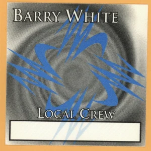 Barry White 1995 Icon Concert Tour CREW Backstage Pass