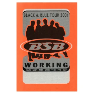 Backstreet Boys 2001 Black & Blue Concert Tour Working Backstage Pass