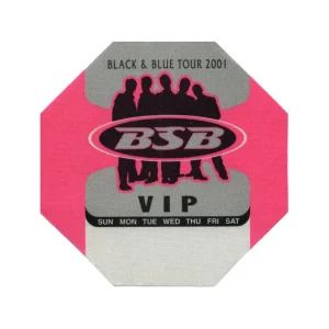 Backstreet Boys 2001 Black & Blue Concert Tour VIP Backstage Pass