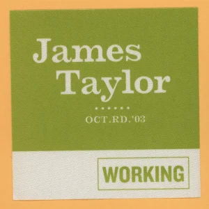 James Taylor 2003 October Road Concert Tour WORKING Backstage Pass