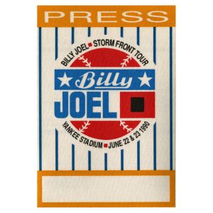 Billy Joel 1990 Storm Front Concert Tour Press Backstage Pass