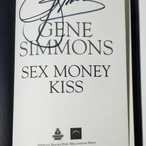 Gene Simmons of KISS hand SIGNED Sex Money Kiss HC Book JSA COA Autographed