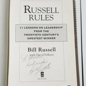 Bill Russell hand SIGNED Russell Rules HC Book JSA COA Autograph Basketball NBA