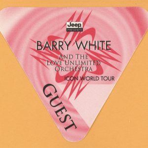 Barry White 1995 Icon Concert Tour GUEST Backstage Pass