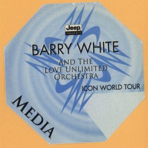 Barry White 1995 Icon Concert Tour MEDIA Backstage Pass