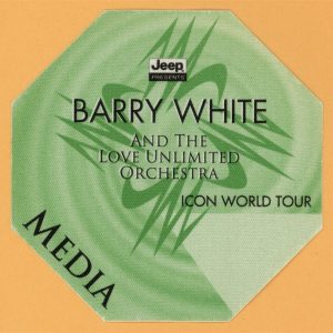 Barry White 1995 Icon Concert Tour MEDIA Backstage Pass