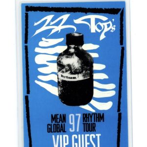 ZZ Top 1997 Rhythmeen Tour VIP GUEST Laminated Backstage Pass RARE ONLY 1