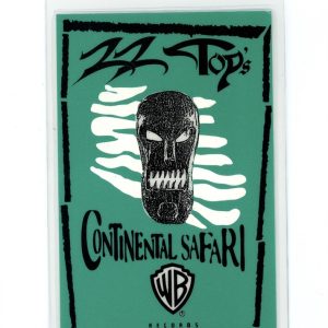 ZZ Top 1996 Continental Safari tour foil WB Laminated Backstage Pass RARE ONLY 1