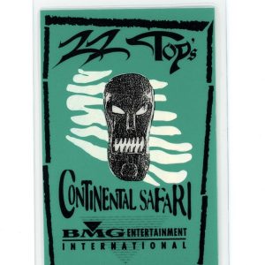 ZZ Top 1996 Continental Safari tour BMG Laminated Backstage Pass RARE ONLY 1