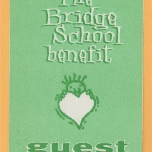 Smsahing Pumpkins 1997 Bridge School Benefit Concert Tour Guest Backstage Pass