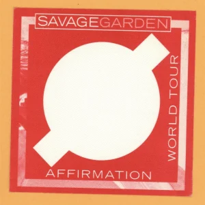 Savage Garden 1999 Affirmation Concert Tour Backstage Pass