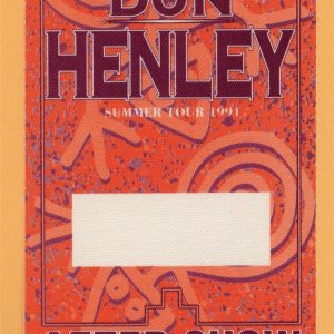 Don Henley 1991 Summer Concert Tour AFTER SHOW Backstage Pass - Eagles
